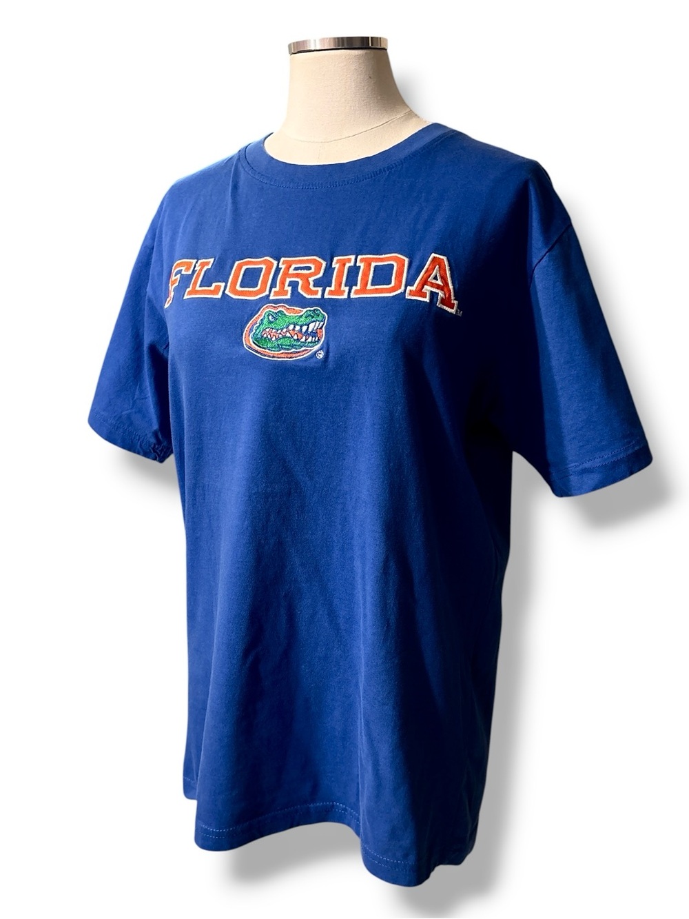 PROEDGE by KNIGHTS APPAREL Blue Florida Gators Embroidered Stacked Logo Shirt